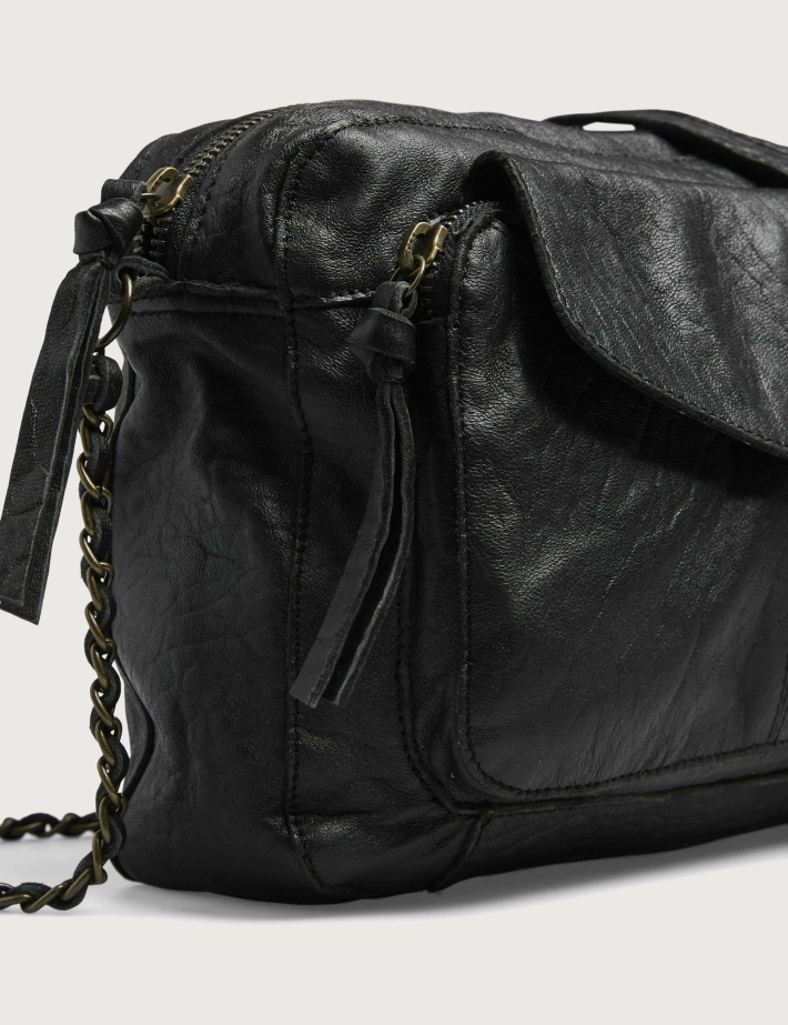 PIECES Sac Naina à Bandoulière Noir Embossé - 4