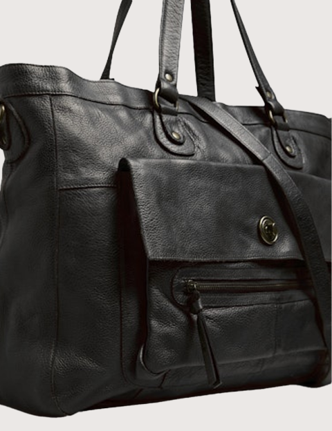PIECES Sac en Cuir Totally Royal Noir Embossé - 2
