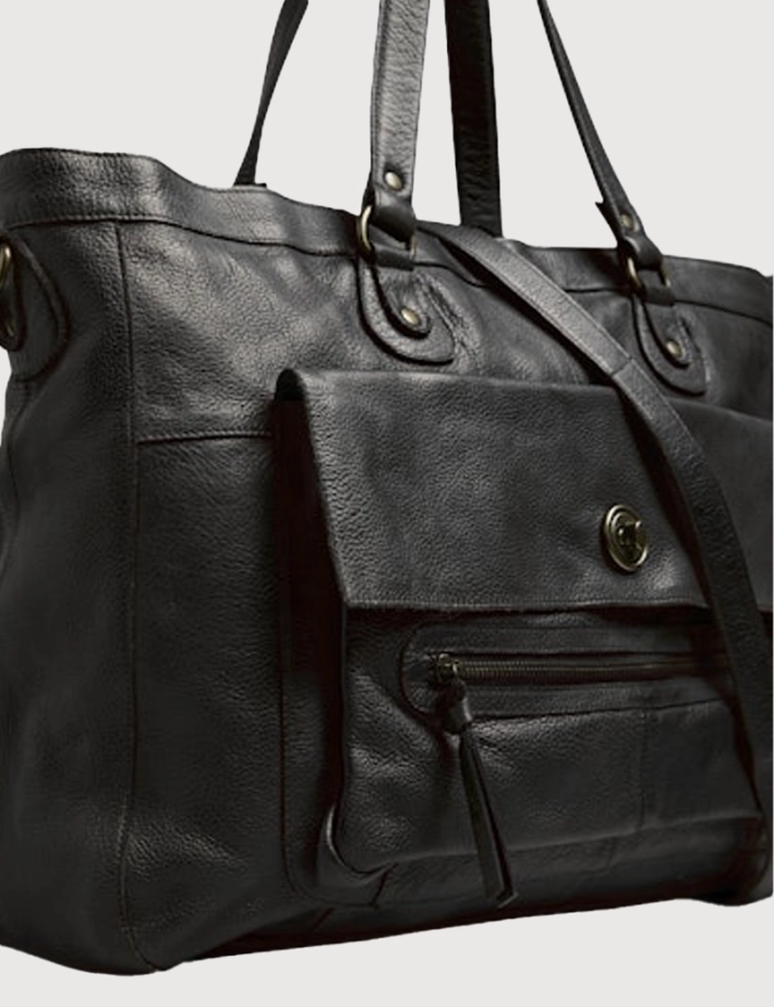 PIECES Sac en Cuir Totally Royal Noir Embossé - 2