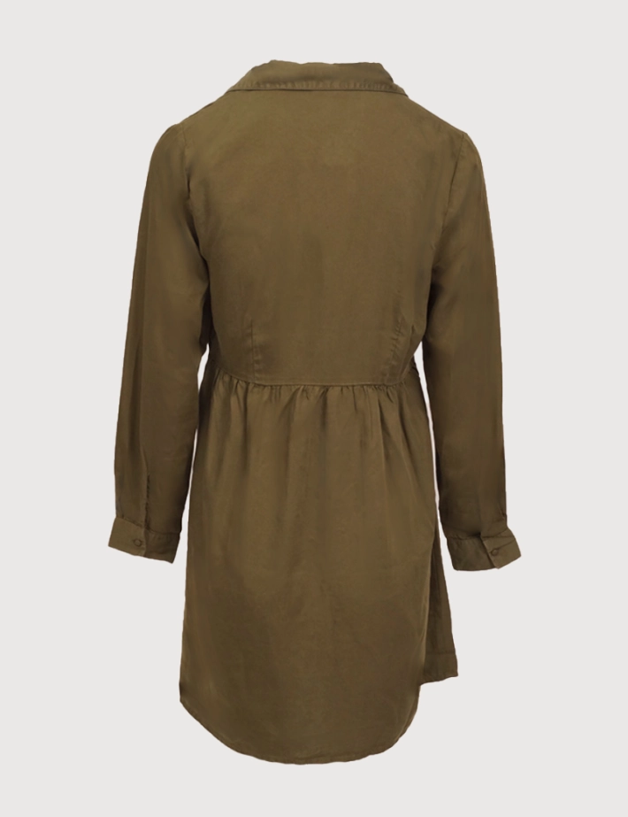PIECES Robe Col Chemise Maya Lyocell Sea Turtle - 2