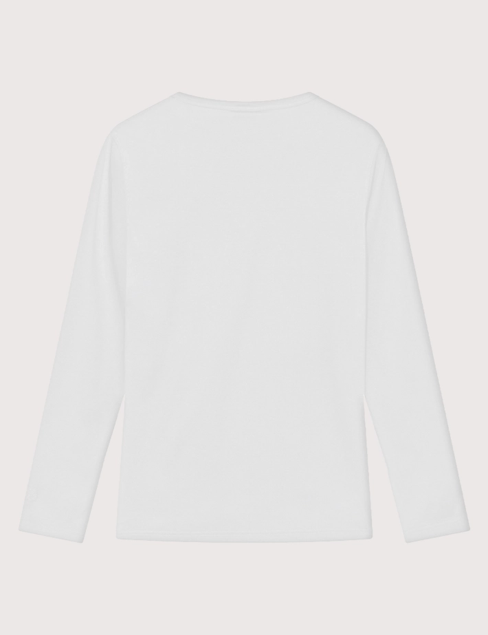 MOS MOSH T-Shirt Homme Manches Longues Perry Blanc - 2