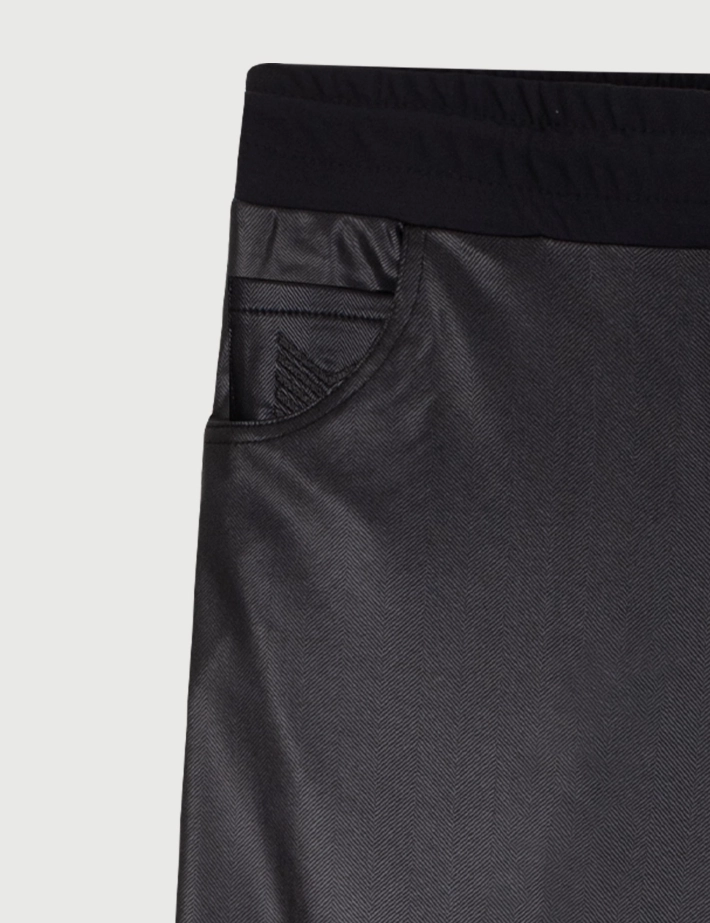 HBT Basics Insolites | Marley Pantalon Femme Noir Chevrons - 3