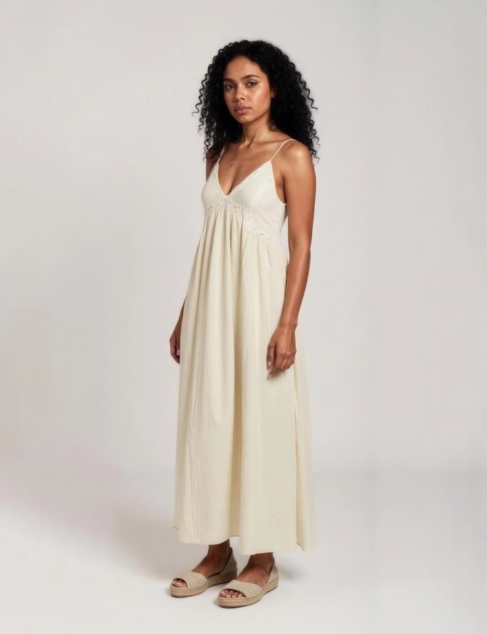 Y.A.S Robe Fine Bretelles Lana Beige - 4