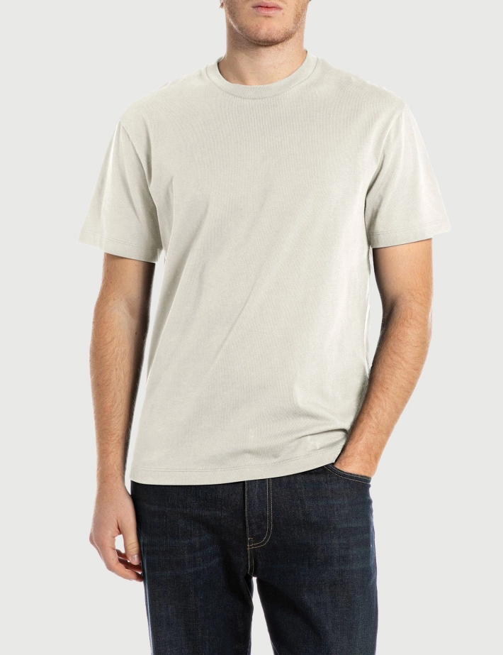 REPLAY T-Shirt Homme Manches Courtes Regular Gris