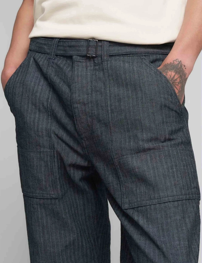 REPLAY Pantalon Homme Regular Rayé Bleu Foncé - 3