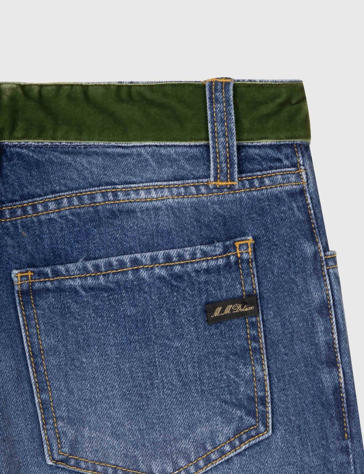 Maurizio Massimino Jean Femme Boy Palazzo Ceinture Kaki 1112 - 3