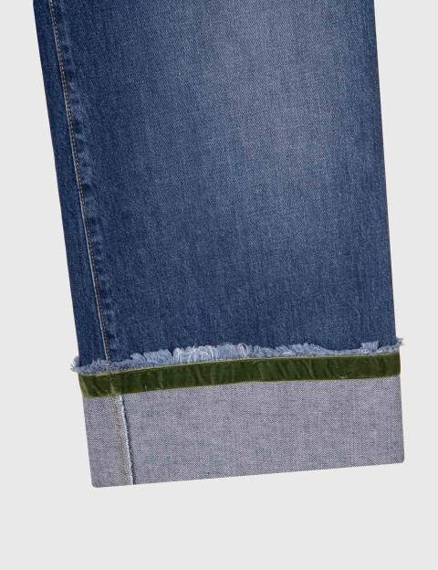 Maurizio Massimino Jean Femme Boy Palazzo Ceinture Kaki 1112 - 5