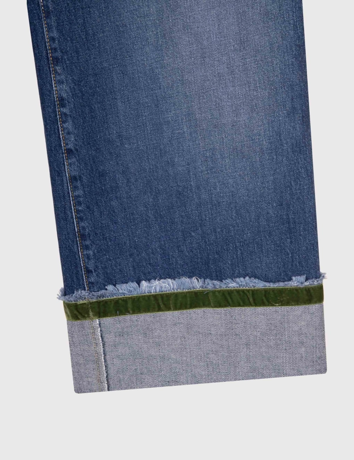 Maurizio Massimino Jean Femme Boy Palazzo Ceinture Kaki 1112 - 5