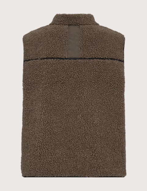 MOS MOSH Veste Sans Manches Femme Rowe Teddy Marron - 4