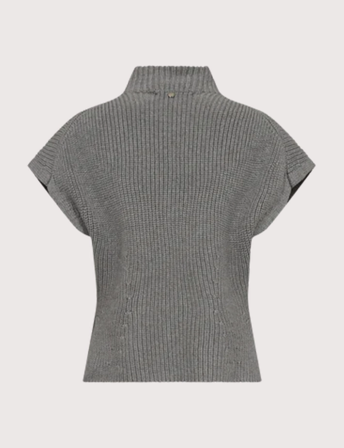 MOS MOSH Top Col Cheminé Femme Biola Bine Gris - 4