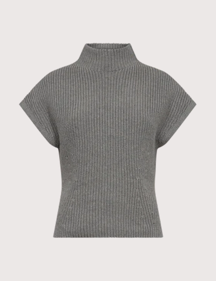 MOS MOSH Top Col Cheminé Femme Biola Bine Gris