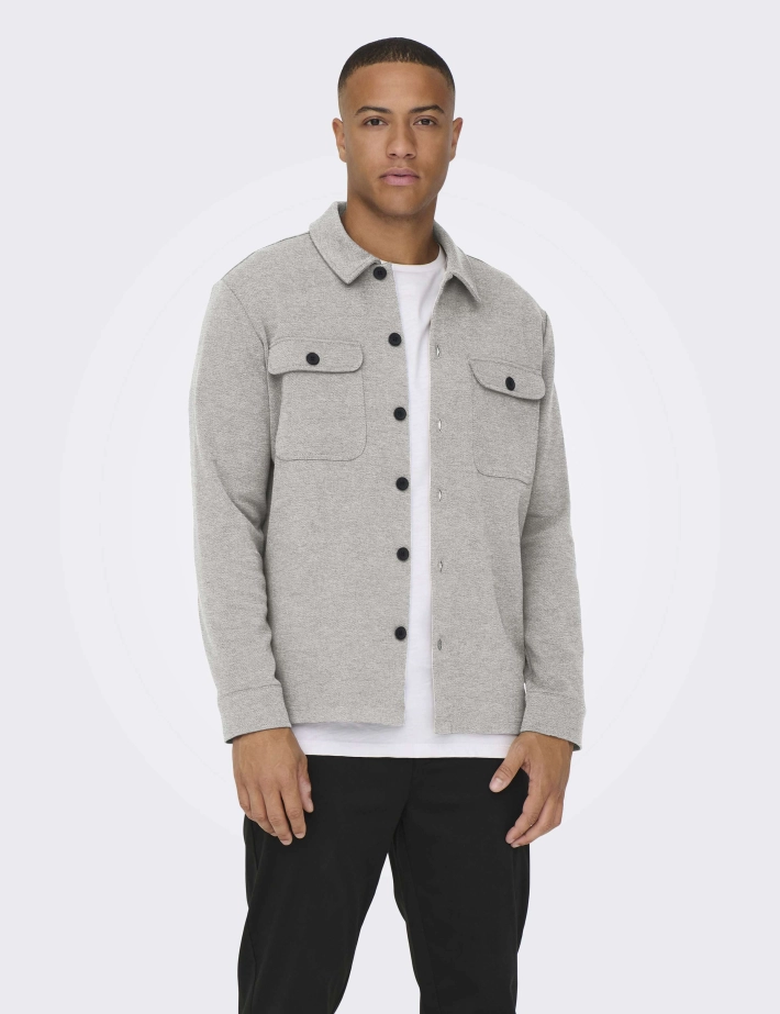 Only & Sons Surchemise Homme Newkodyl Gris - 2