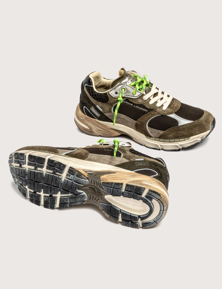 Crime London Baskets Homme Fugitive 9094 Kaki Marron - 5