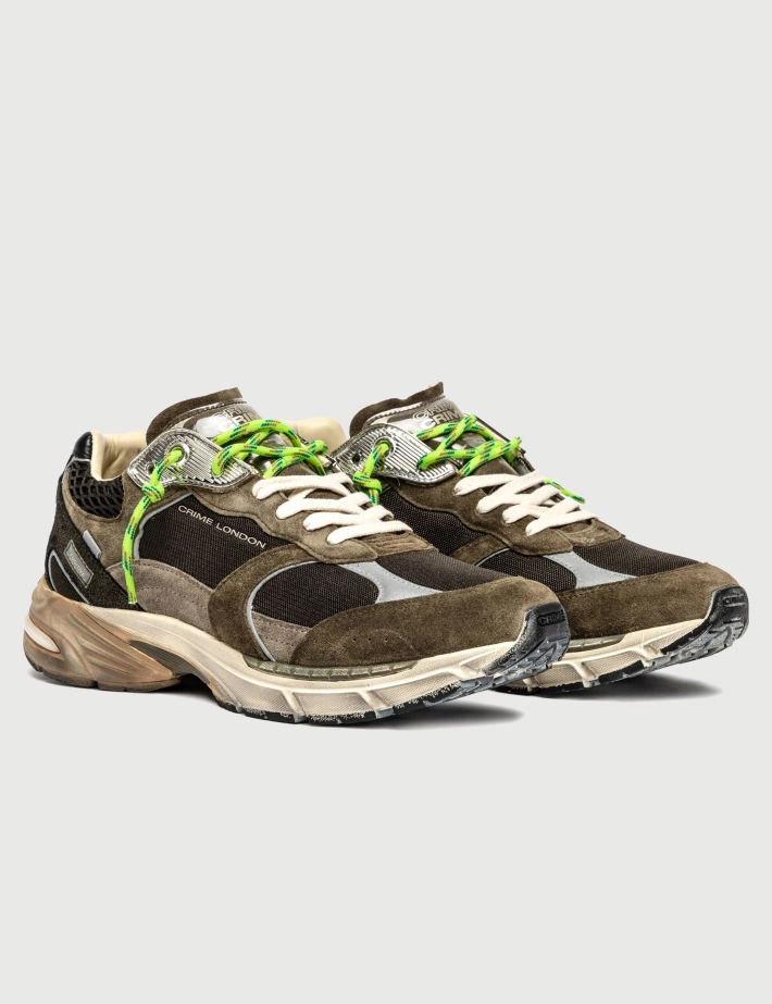 Crime London Baskets Homme Fugitive 9094 Kaki Marron - 2