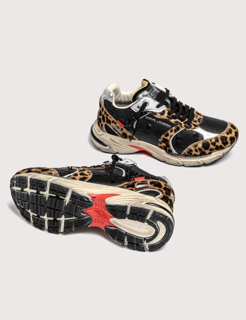 Crime London Baskets Femme Fugitive 9094 Noir Léopard - 4