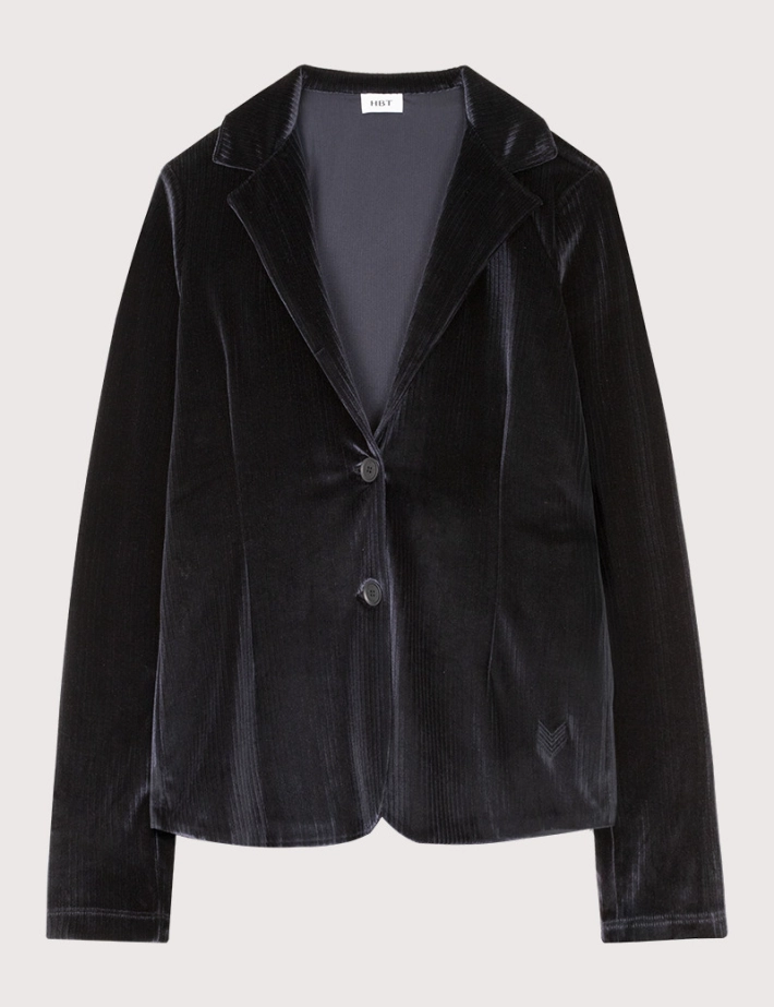 HBT Precieux Shiny Velvet | Shirley Veste Femme Noir - 2