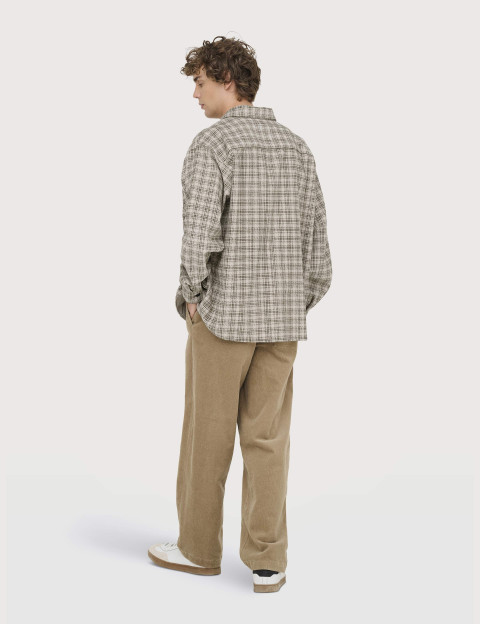 Only & Sons Surchemise Homme Waleed Corduroy Blanc Kaki - 3