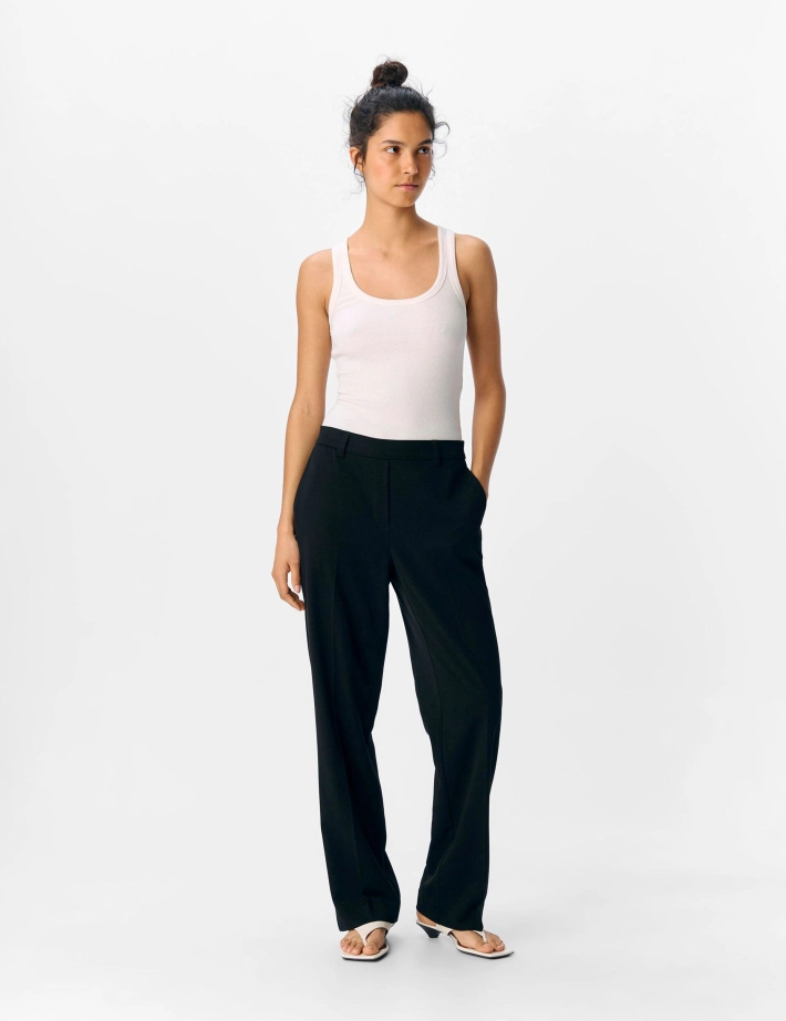 OBJECT Pantalon Large Femme Lisa Noir - 4