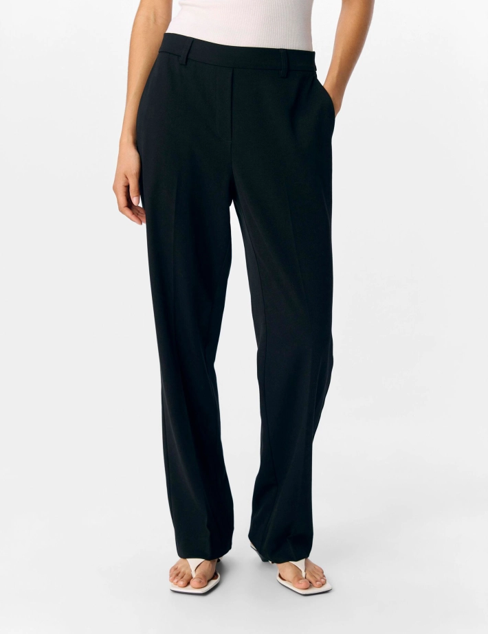 OBJECT Pantalon Large Femme Lisa Noir - 2