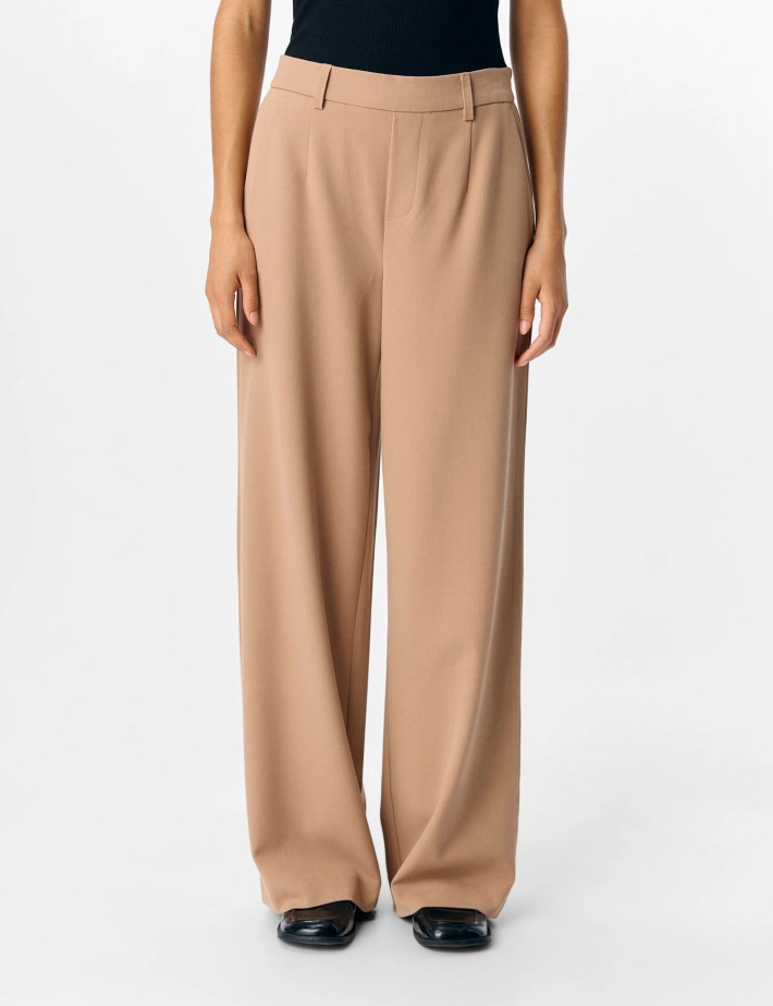 OBJECT Pantalon Large Femme Lisa Camel - 2