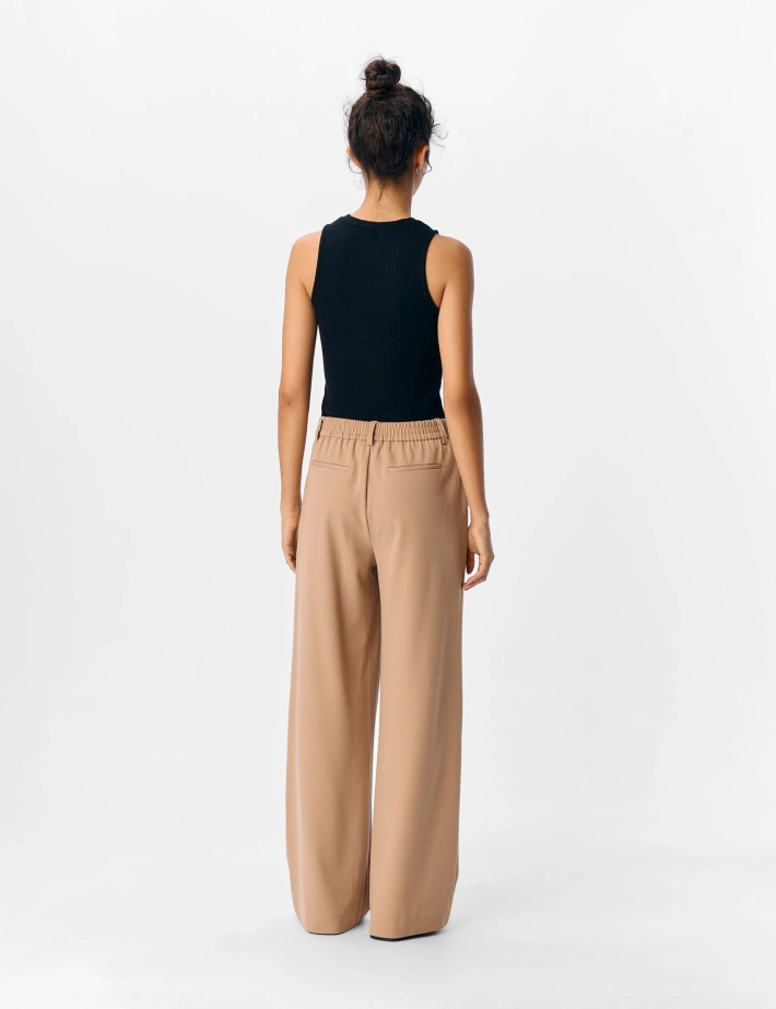OBJECT Pantalon Large Femme Lisa Camel - 5