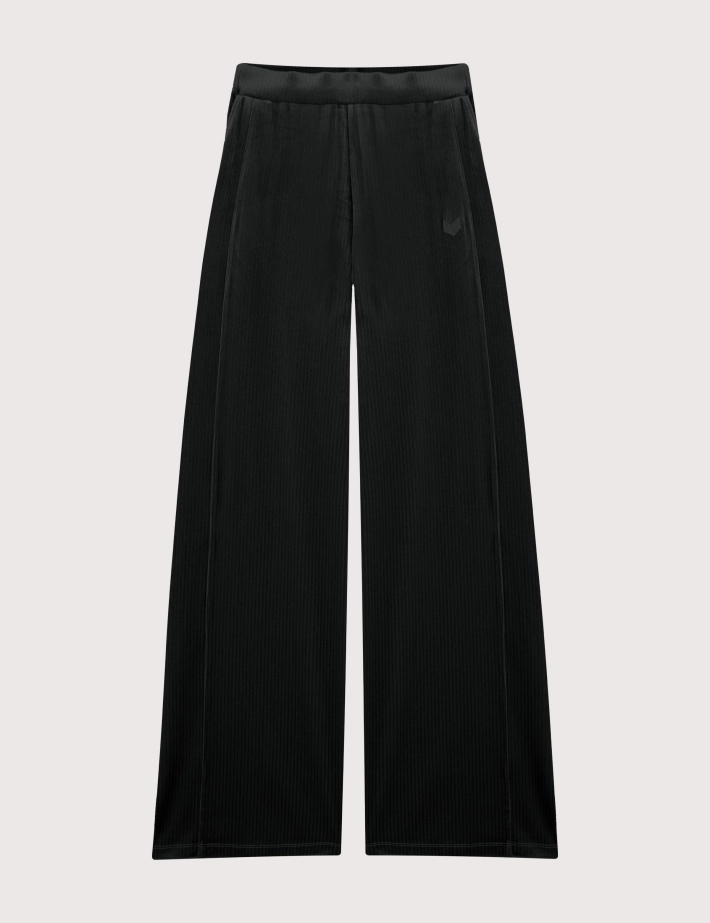 HBT Precieux Shiny Velvet | Chloe Pantalon Femme Noir