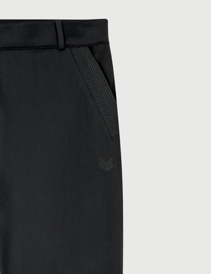 HBT Basics Essentiels Warm Tech | Christina Pantalon Chino Femme Noir