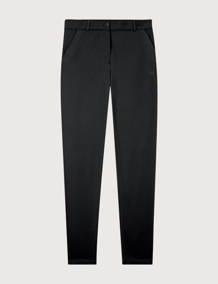HBT Basics Essentiels Warm Tech | Christina Pantalon Chino Femme Noir - 2