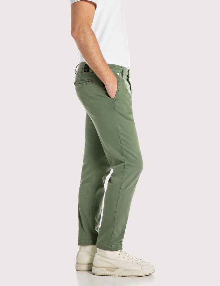 REPLAY Chino Homme Regular Benni Vert Kaki - 3