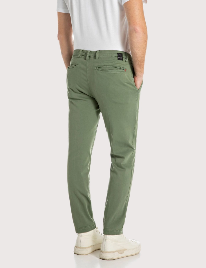 REPLAY Chino Homme Regular Benni Vert Kaki - 2