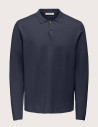 Only & Sons Polo Homme Manches Longues Cooper Bleu Marine