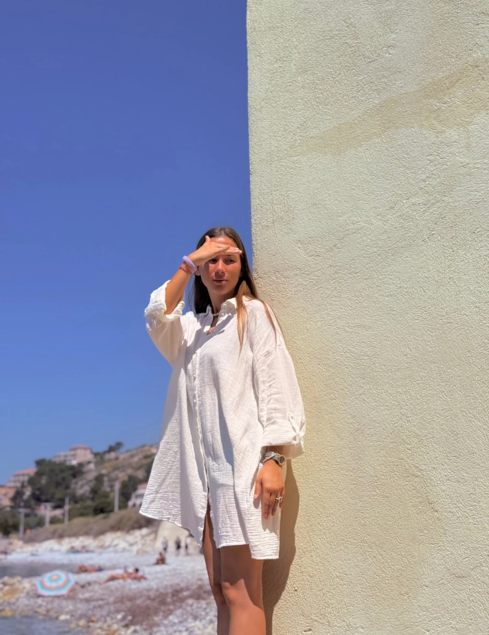 PIECES Chemise Manches Longues Oversize Satina Blanc