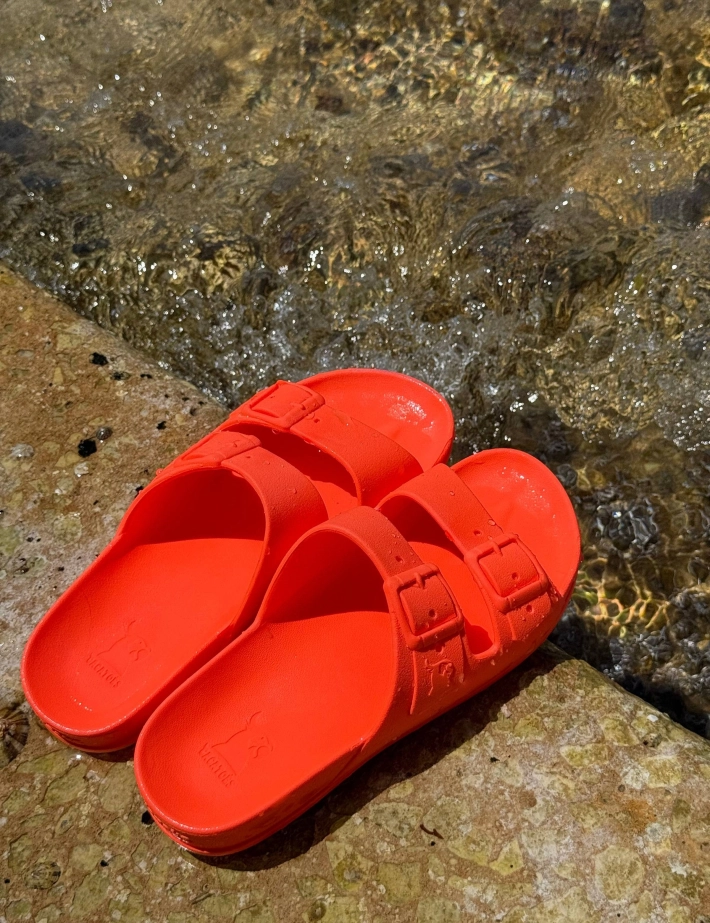 CACATOES Sandales Femme Bahia Orange Fluo - 6