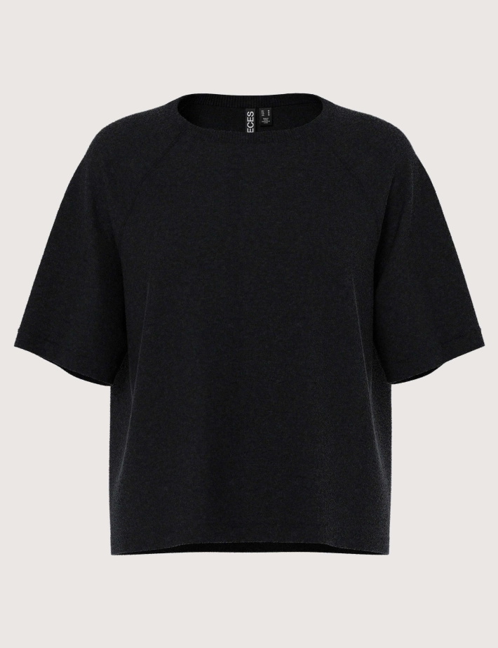 PIECES T-Shirt Manches Courtes Col Rond Bree Noir