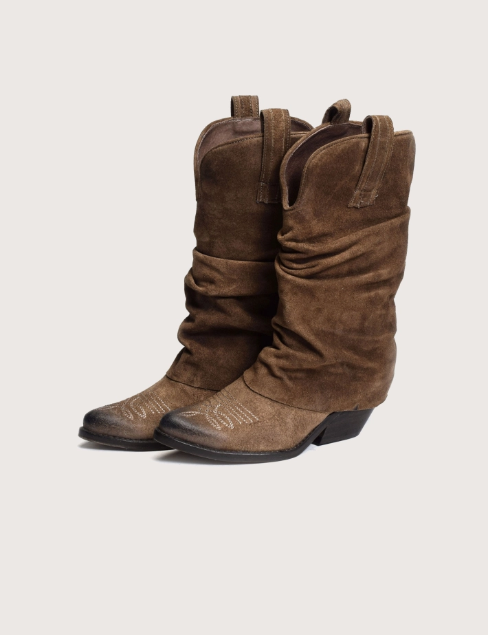 History 541 Bottes Santiags Camoscio Daim India 25 Marron - 2
