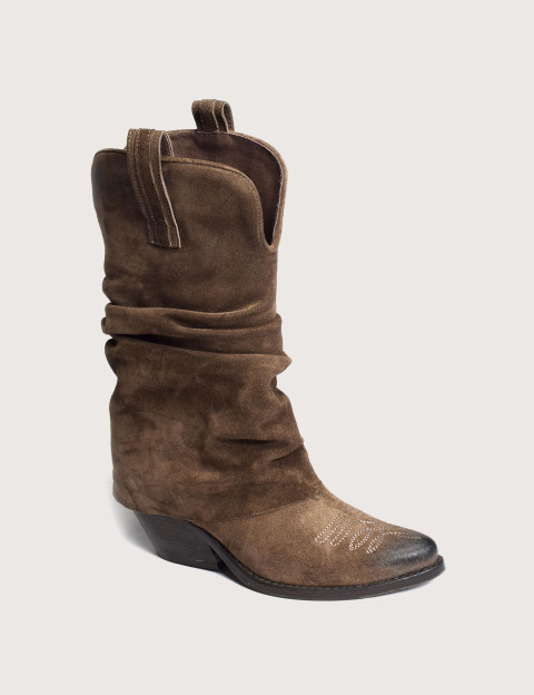 History 541 Bottes Santiags Camoscio Daim India 25 Marron - 5