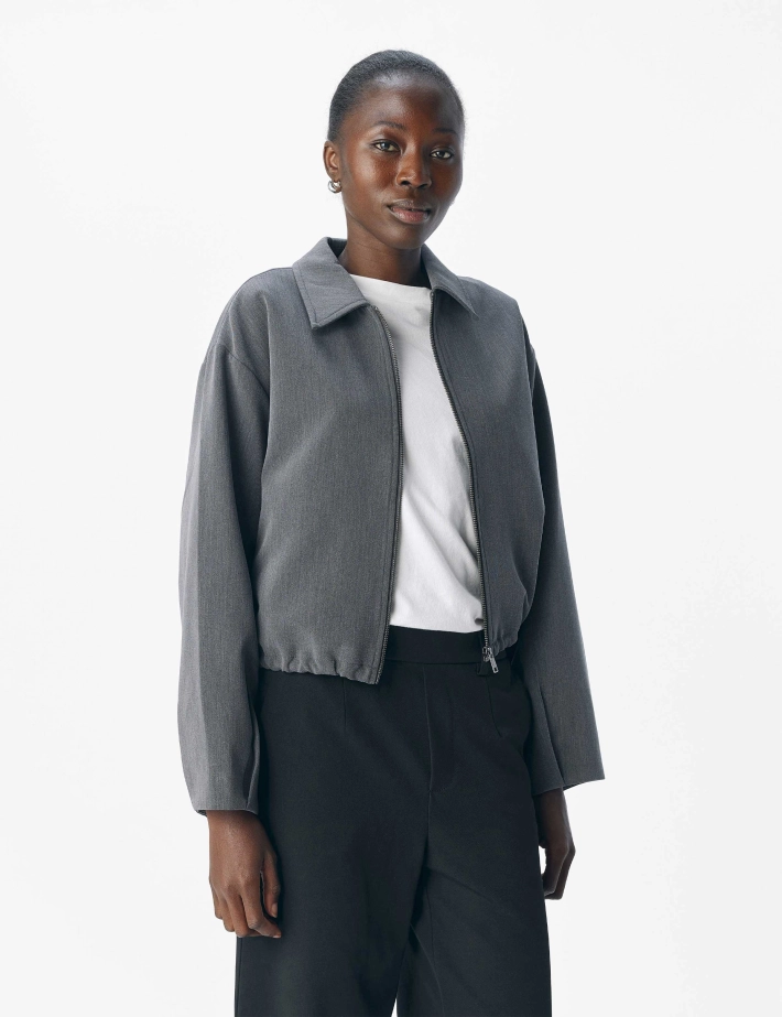 OBJECT Bomber Femme Sigrid Gris - 2