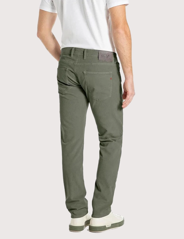 REPLAY Jean Homme Grover Coupe Droite 795 Kaki - 2