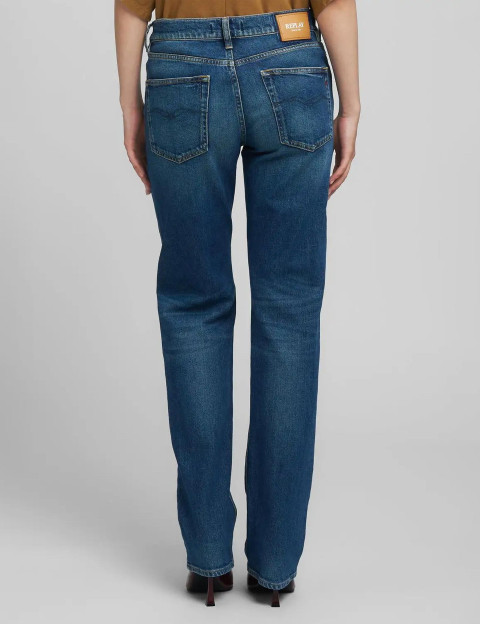 REPLAY Jean Femme Coupe Droite Revers Akeme 949 - 2