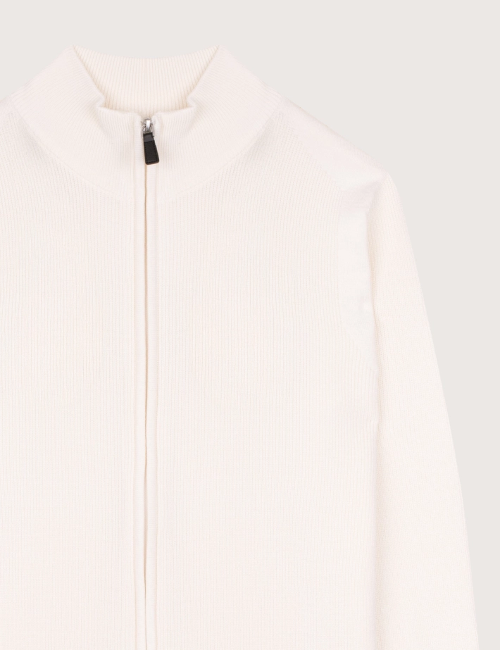SSEINSE Cardigan Homme Zip Blanc - 2