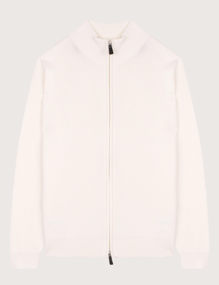 SSEINSE Cardigan Homme Zip Blanc