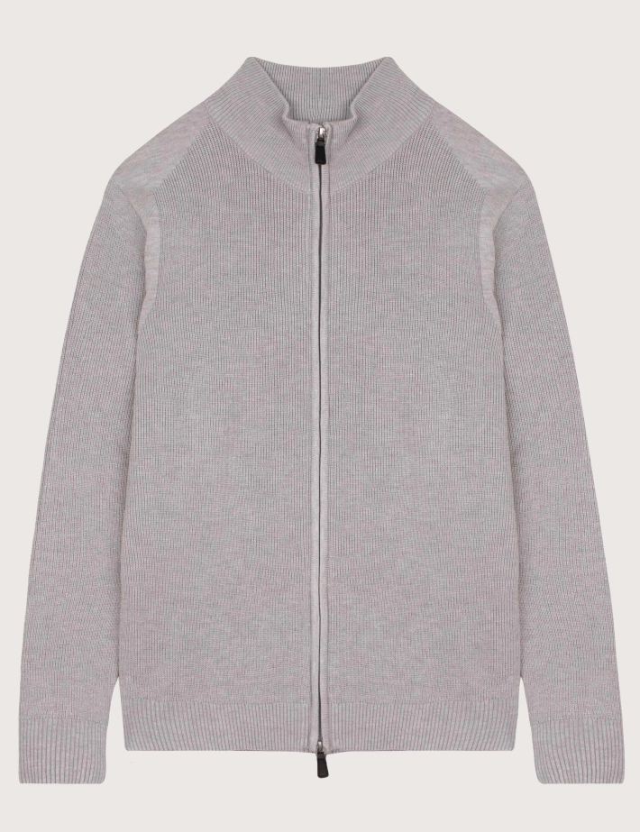 SSEINSE Cardigan Homme Zip Gris