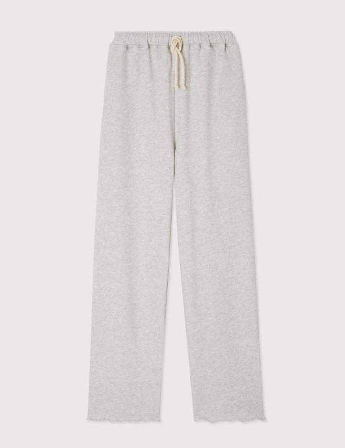 American Vintage Jogging Droit Femme Kodytown Polaire Gris Chiné