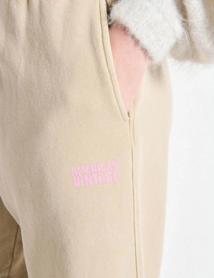 American Vintage Jogging Droit Femme Plizzy Beige Vintage - 4
