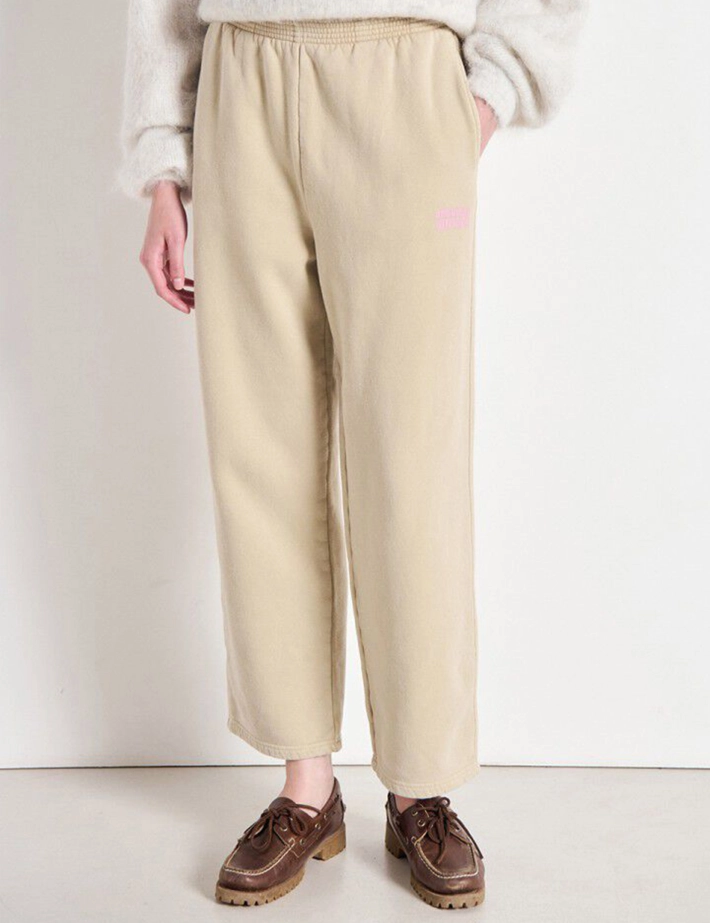 American Vintage Jogging Droit Femme Plizzy Beige Vintage - 2