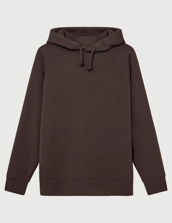 MOS MOSH Sweat Homme Capuche Abel Marron Chocolat