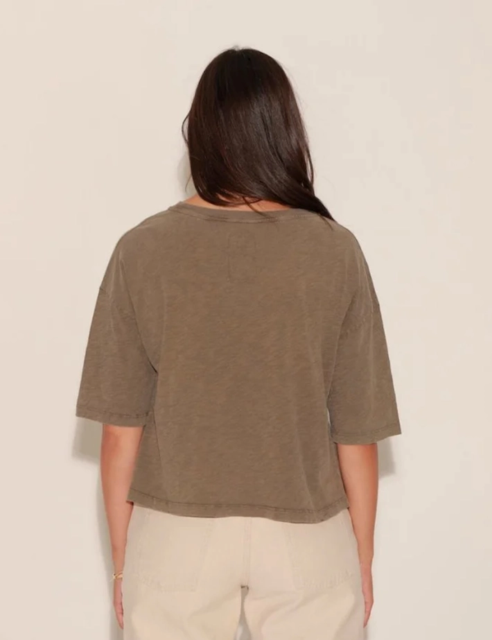 One Tee T-Shirt Femme Manches Courtes Anna Marron - 2