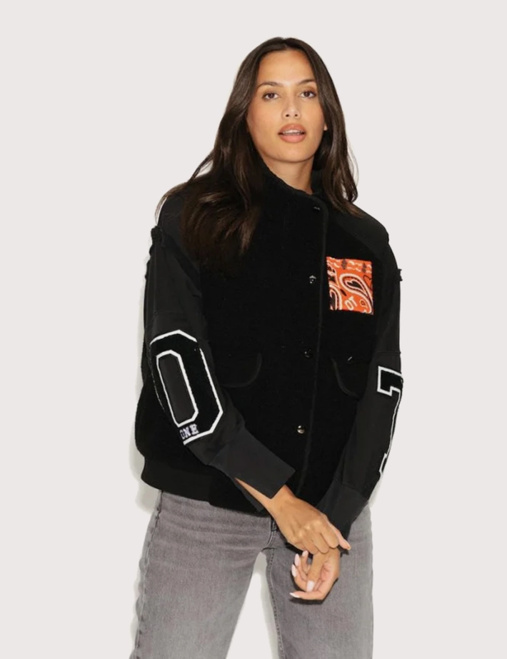 One Tee Gilet Femme Sans Manches Sherpa Erika Noir - 3