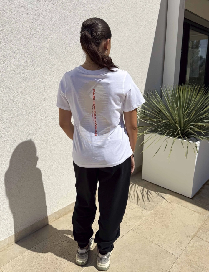 GERTRUDE T-Shirt Femme Manches Courtes Leopoldine Tech Blanc - 4