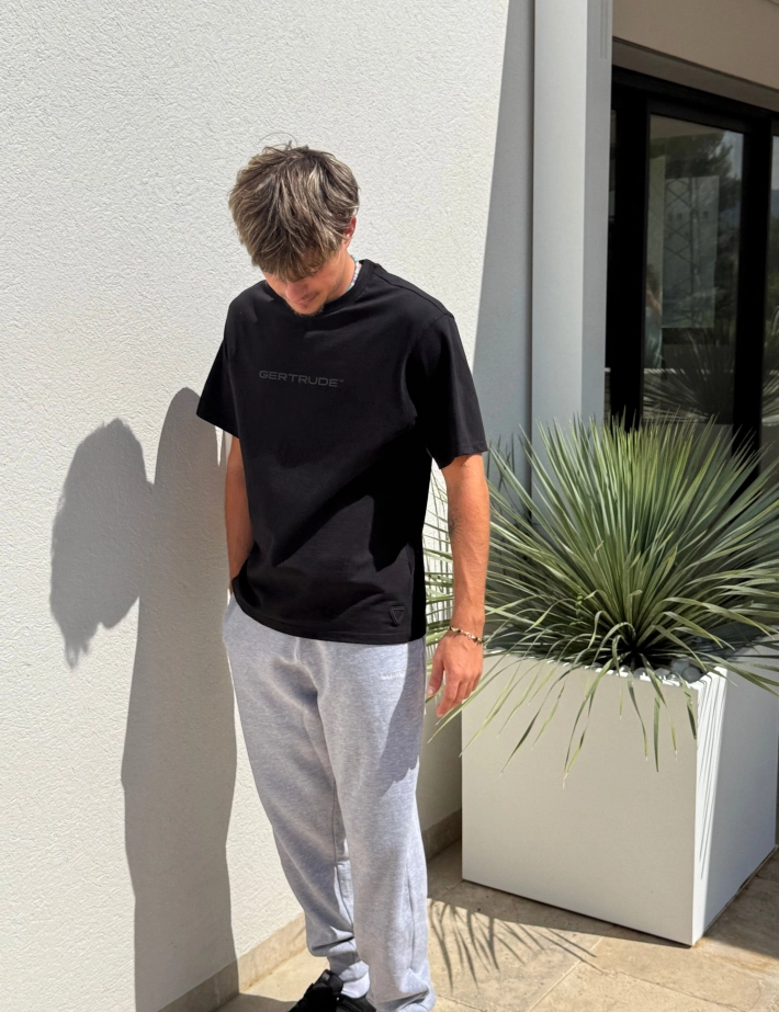 GERTRUDE T-Shirt Manches Courtes Homme Leonce Noir H25 - 4